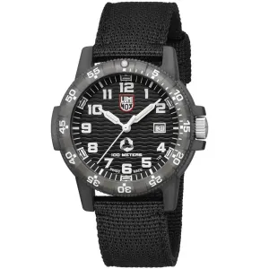 Luminox Men's Swiss Quartz Watch - Tide Eco Rotating Bezel Black Dial Strap | 0321.ECO Luminox Watches