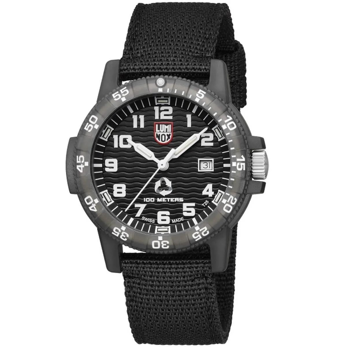 Luminox Men's Swiss Quartz Watch - Tide Eco Rotating Bezel Black Dial Strap | 0321.ECO Luminox Watches
