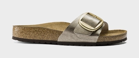 Madrid Big Buckle Womens Sandals (Metallic Gold) Supportive Birkenstock clogs
