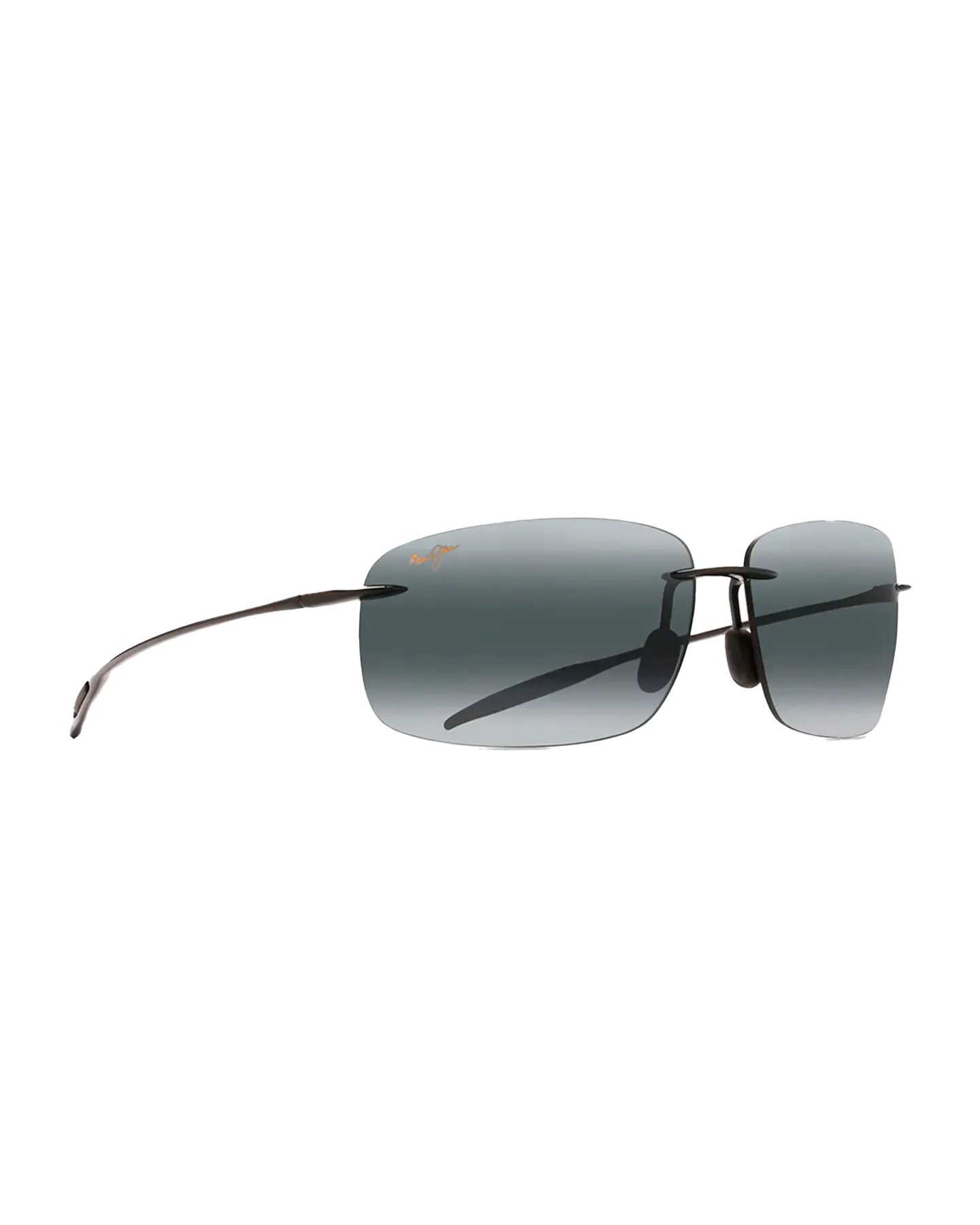 Maui Jim Sunglasses Breakwall Polarised Sunglasses in Gloss Black & Neutral Grey