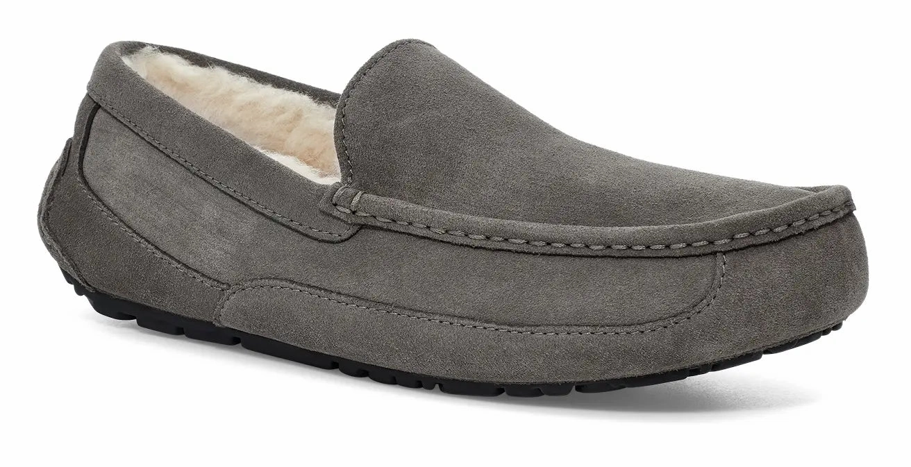 Mens UGG Ascot (Suede)  Classic Moc-Toe Slipper with Indoor/Outdoor Comfort Ugg cozy footwear visuals