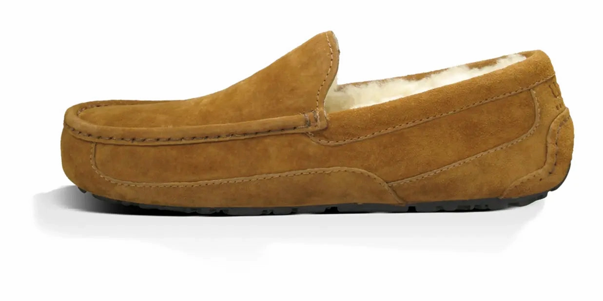 Mens UGG Ascot (Suede)  Classic Moc-Toe Slipper with Indoor/Outdoor Comfort Ugg cozy footwear visuals