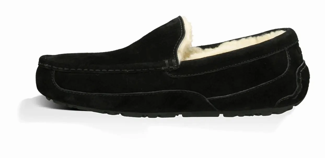 Mens UGG Ascot (Suede)  Classic Moc-Toe Slipper with Indoor/Outdoor Comfort Ugg cozy footwear visuals