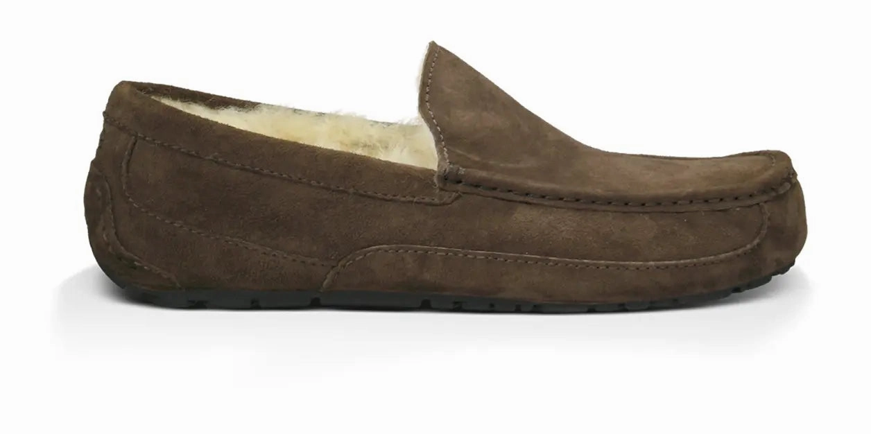 Mens UGG Ascot (Suede)  Classic Moc-Toe Slipper with Indoor/Outdoor Comfort Ugg cozy footwear visuals