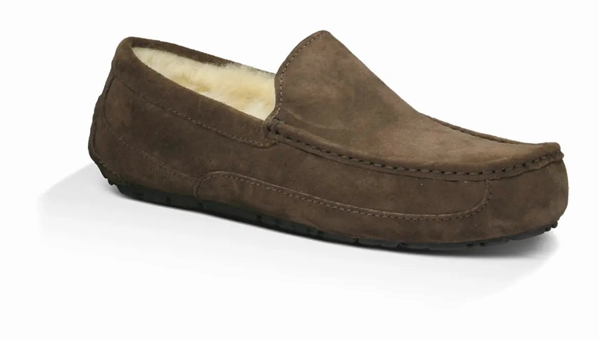 Mens UGG Ascot (Suede)  Classic Moc-Toe Slipper with Indoor/Outdoor Comfort Ugg cozy footwear visuals