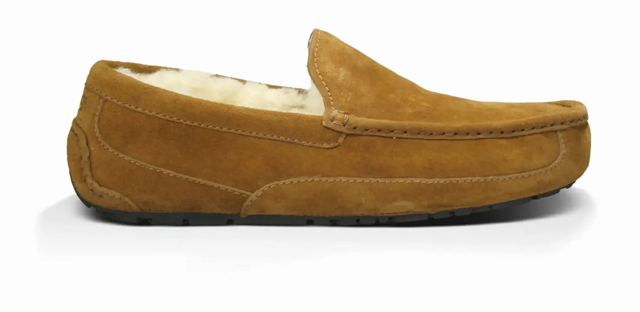 Mens UGG Ascot (Suede)  Classic Moc-Toe Slipper with Indoor/Outdoor Comfort Ugg cozy footwear visuals