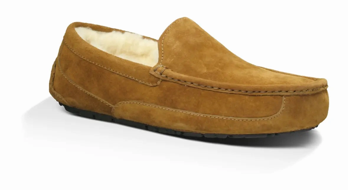 Mens UGG Ascot (Suede)  Classic Moc-Toe Slipper with Indoor/Outdoor Comfort Ugg cozy footwear visuals