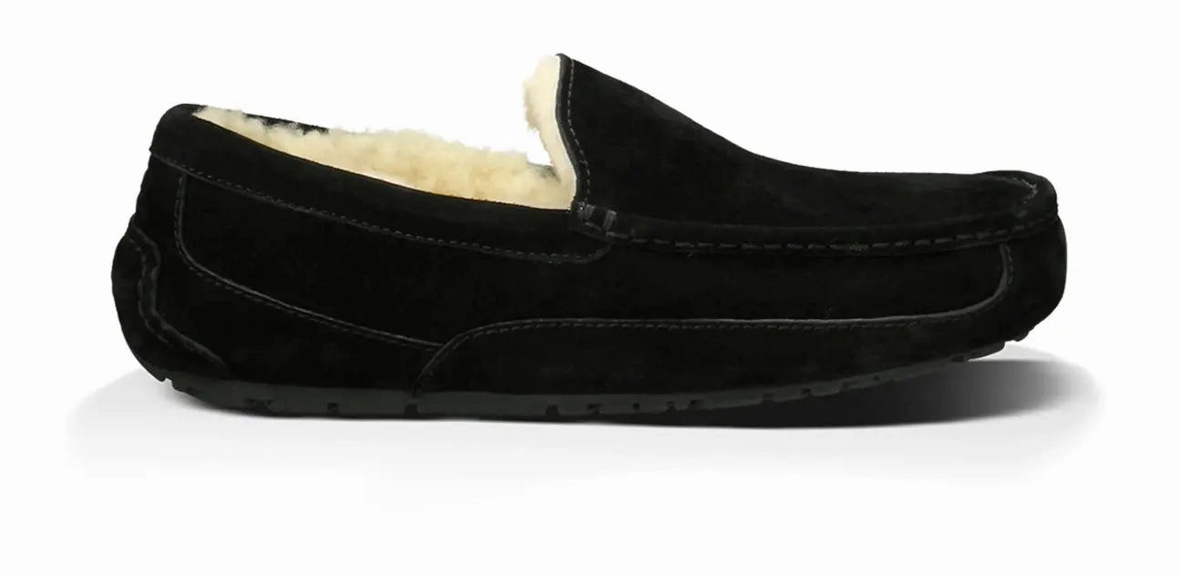 Mens UGG Ascot (Suede)  Classic Moc-Toe Slipper with Indoor/Outdoor Comfort Ugg cozy footwear visuals