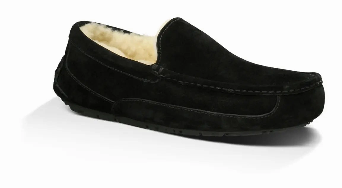 Mens UGG Ascot (Suede)  Classic Moc-Toe Slipper with Indoor/Outdoor Comfort Ugg cozy winter footwear styles