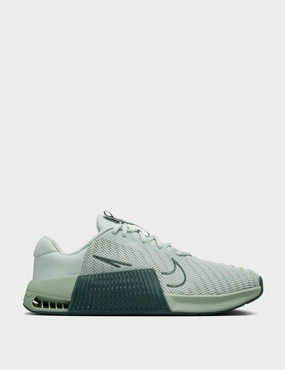 Metcon 9 Shoes - Light Silver/Vintage Green/Jade Horizon Nike womens shoes with sleek design