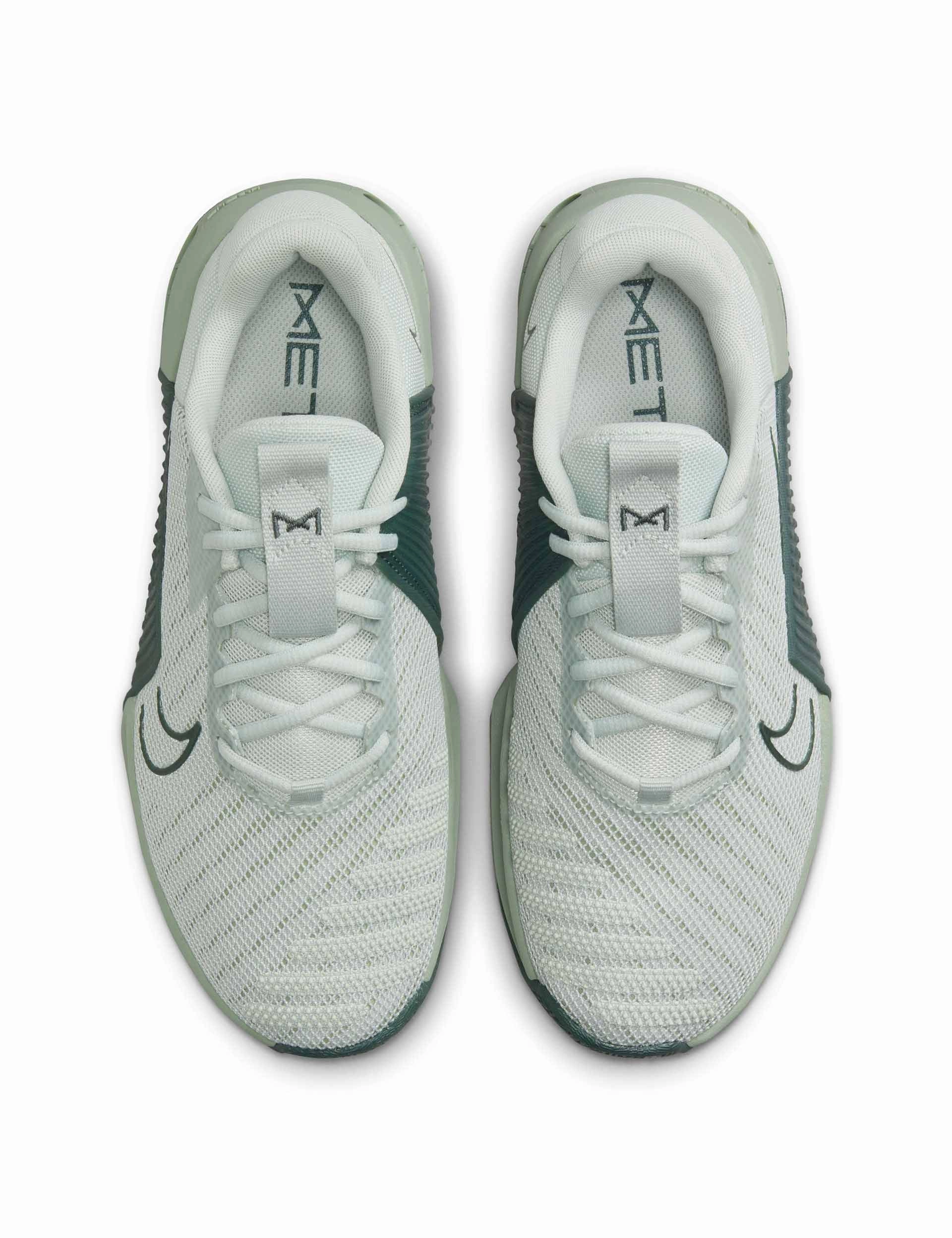 Metcon 9 Shoes - Light Silver/Vintage Green/Jade Horizon Nike women's stylish athletic footwear