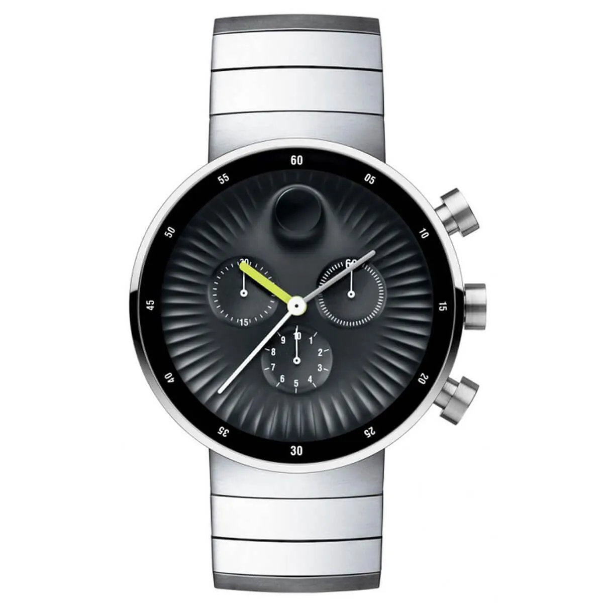 Movado Men's Chronograph Watch - Edge Black Dial Stainless Steel Bracelet | 3680009 Movado Watches