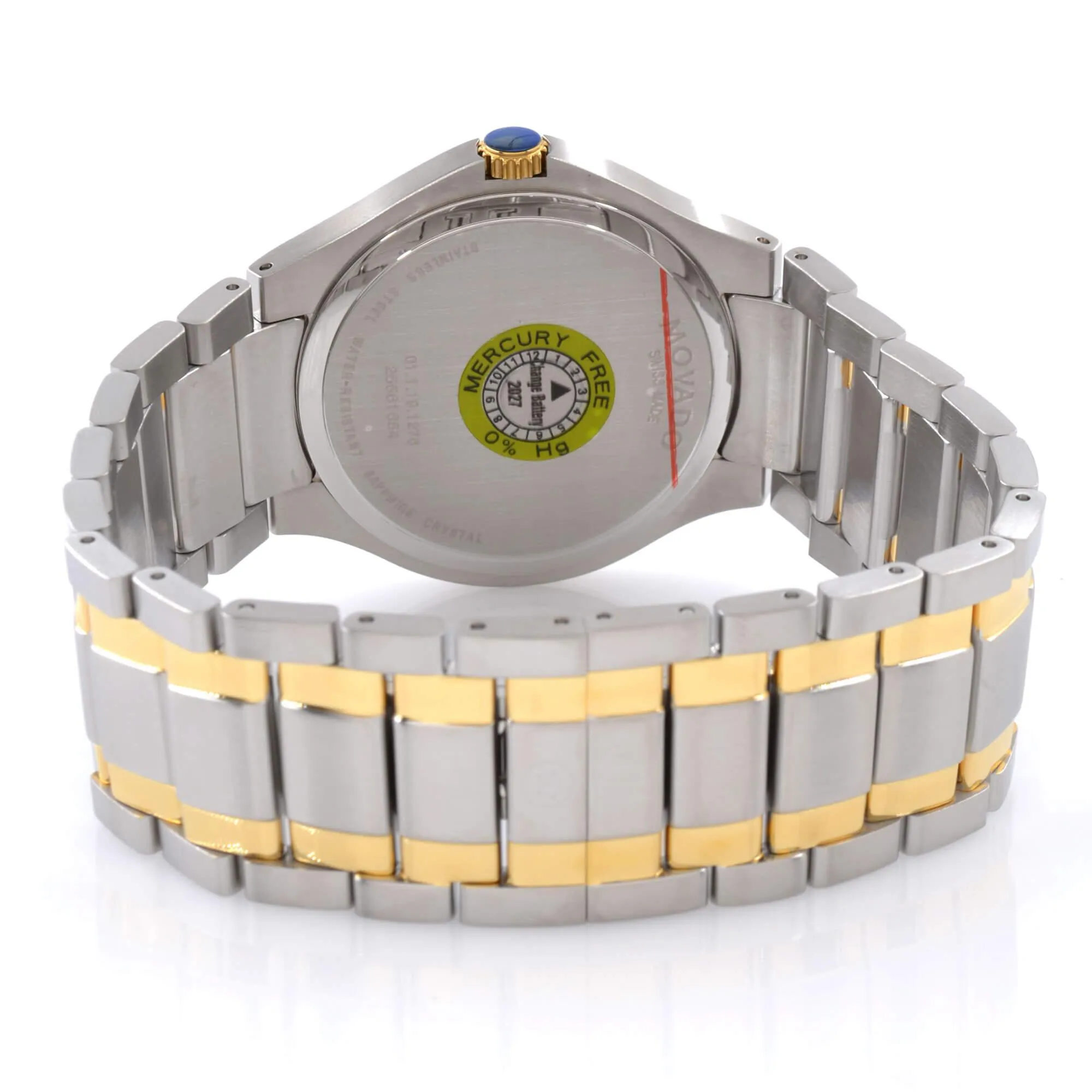Movado Men's Quartz Watch - Black Dial Two Tone Stainless Steel Bracelet | 0606896 Movado Watches