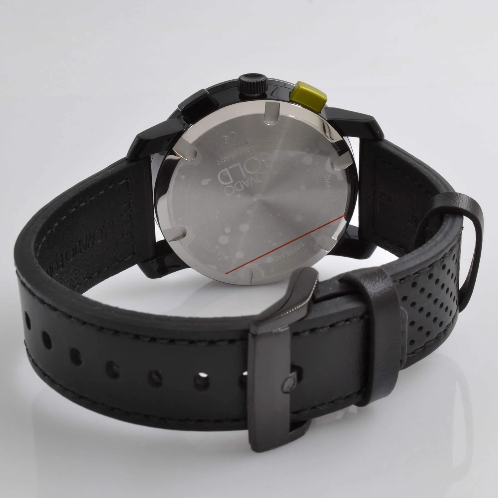 Movado Men's Watch - Bold Evolution Chronograph Yellow and Black Dial Strap | 3600766 Movado Watches