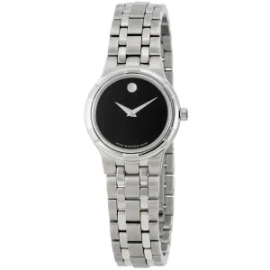 Movado Women's Swiss Quartz Watch - Metio Black Dial Silver Bracelet | 0606204 Movado Women's Watches
