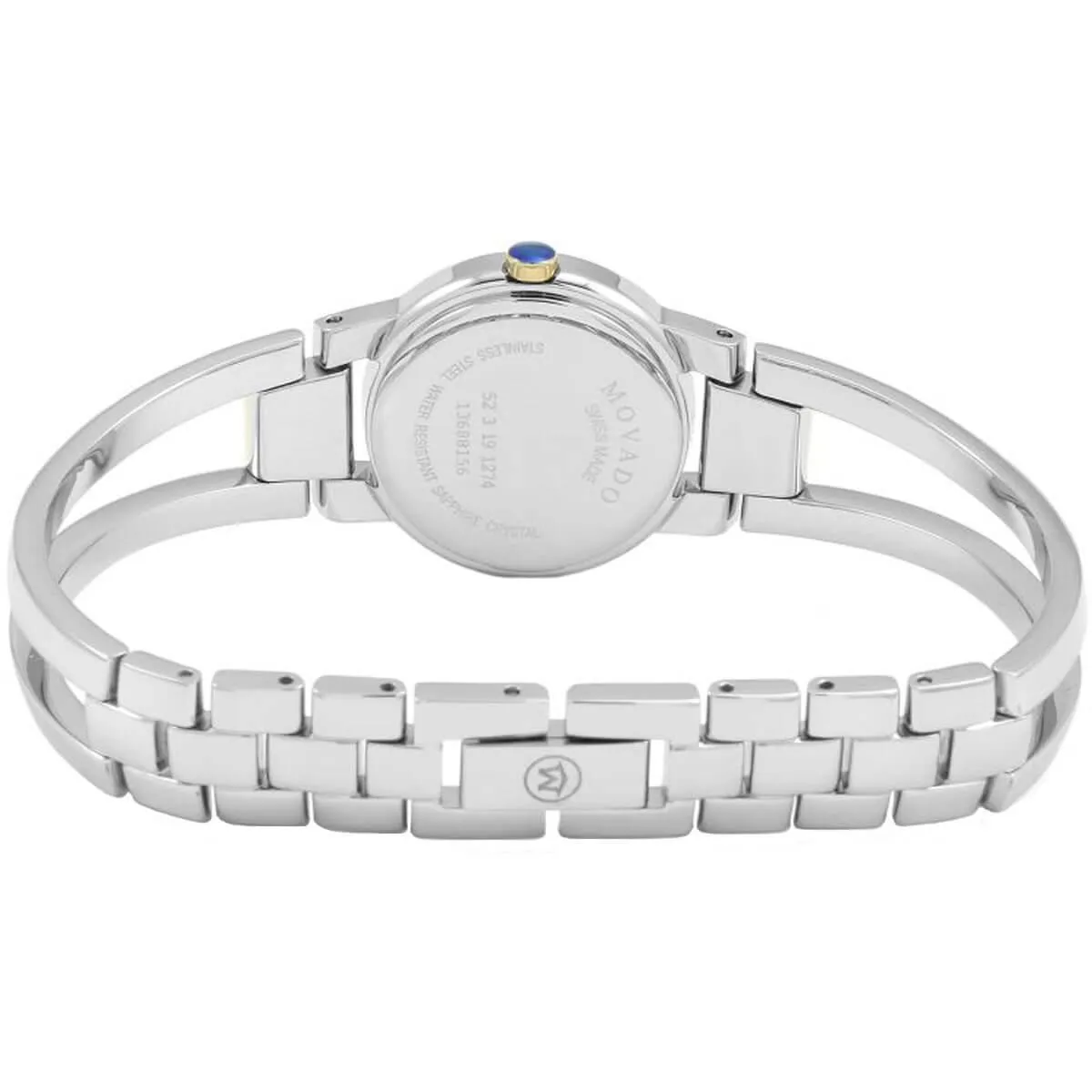 Movado Women's Watch - Amorosa Two Tone Stainless Steel Bracelet Black Dial | 0606893 Movado Women's Watches