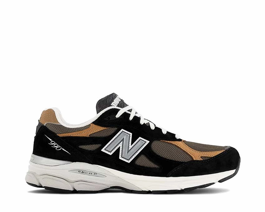 New Balance 990 Made in USA "Black Tan" New Balance shoes with classic athletic silhouette