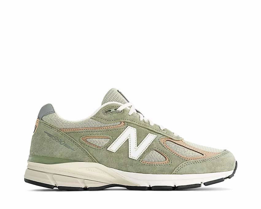 New Balance 990v4 Made in USA ?Olive? New Balance shoes with classic athletic silhouette