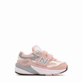 New Balance Infant 990v6 Hook and Loop Pink Haze IV990PK6 New Balance classic shoe silhouettes