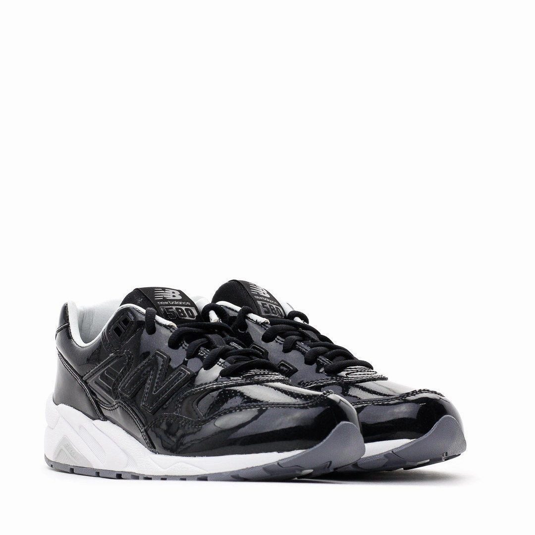 NEW BALANCE REVLITE WOMEN PATENT LEATHER BLACK SILVER WRT580MT classic New Balance pictures