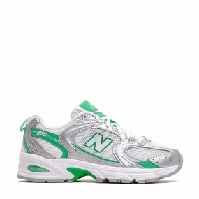 New Balance Unisex 530 Silver Metallic Green Apple U530APL New Balance classic shoe silhouettes