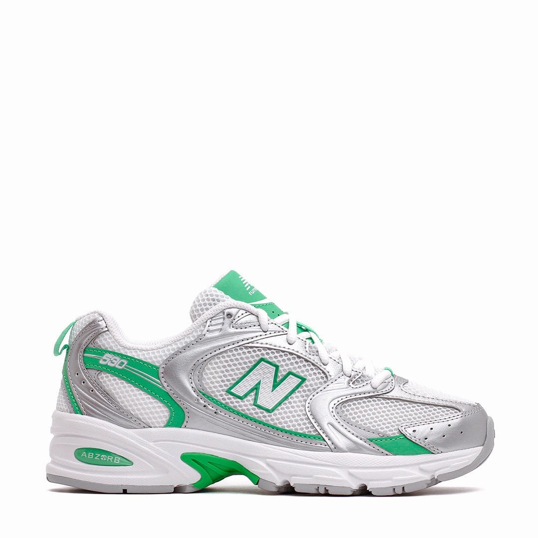 New Balance Unisex 530 Silver Metallic Green Apple U530APL New Balance classic shoe silhouettes