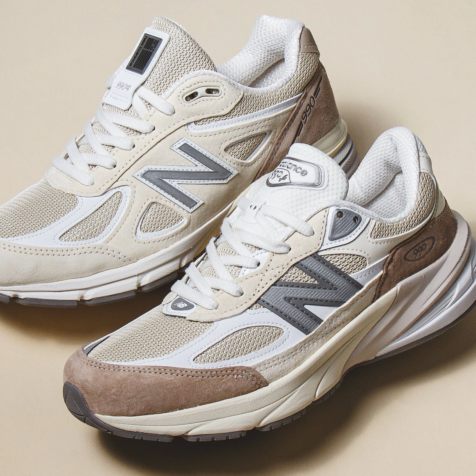 New Balance Unisex 990v4 Limestone Made In USA U990TE4 classic New Balance pictures