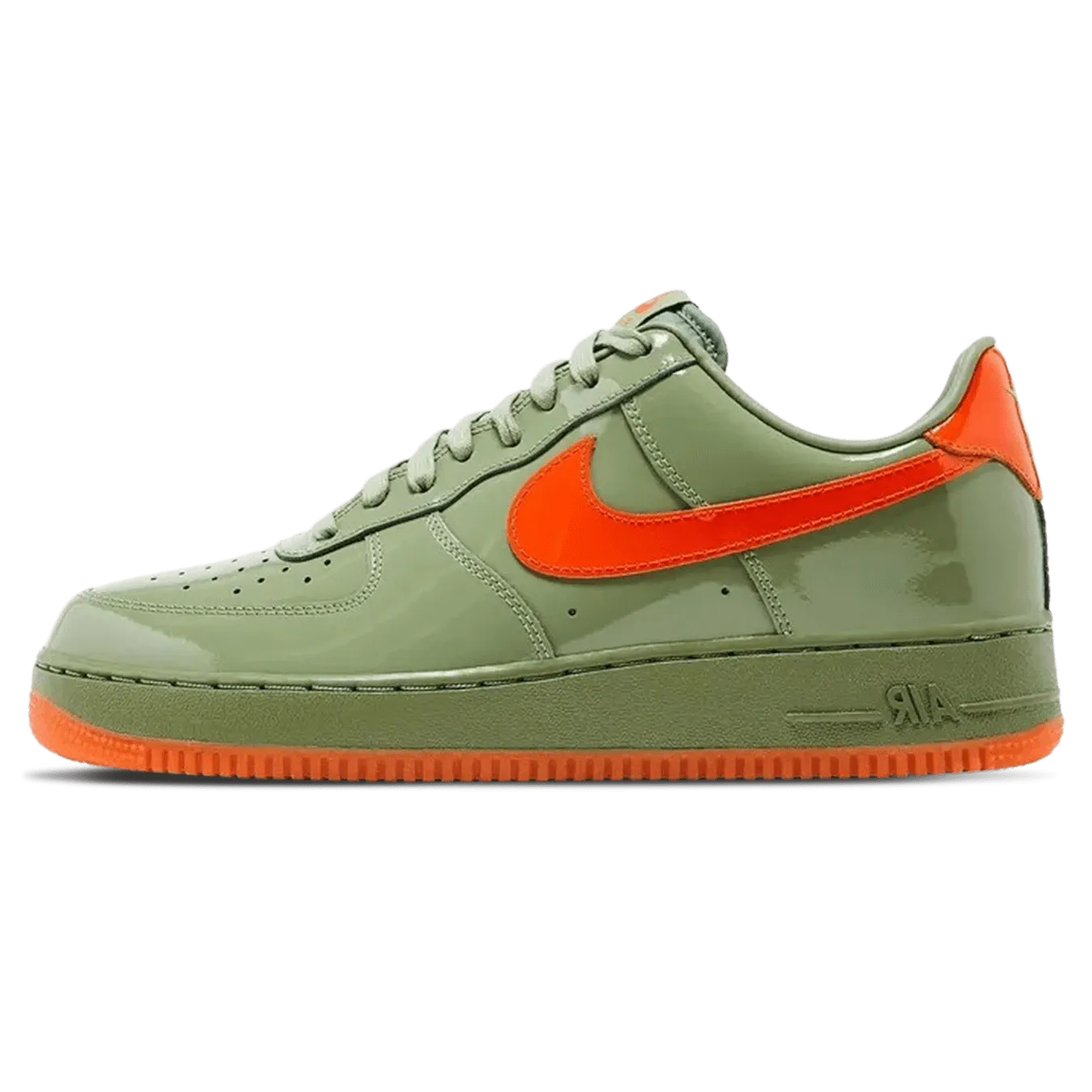 Nike Air Force 1 Low '07 Premium 'Oil Green Safety Orange' Nike Air Force 1 timeless sneakers for any outfit