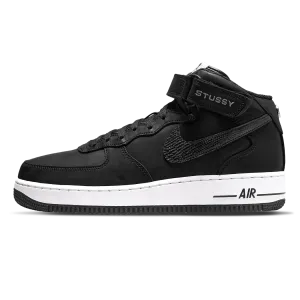 Nike Air Force 1 Mid Stussy 'Black White' Nike Air Force 1 timeless sneakers for any outfit