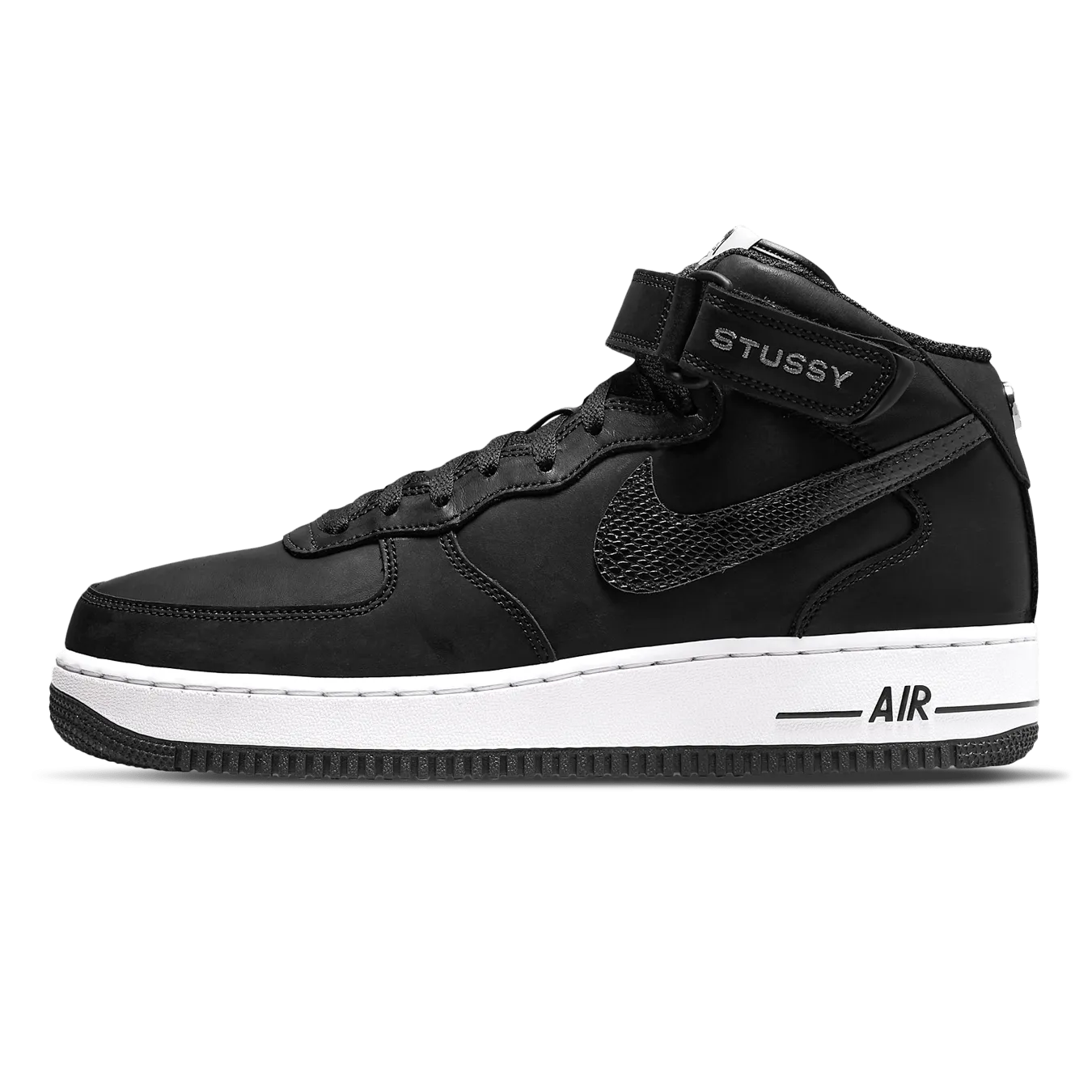 Nike Air Force 1 Mid Stussy 'Black White' Nike Air Force 1 timeless sneakers for any outfit