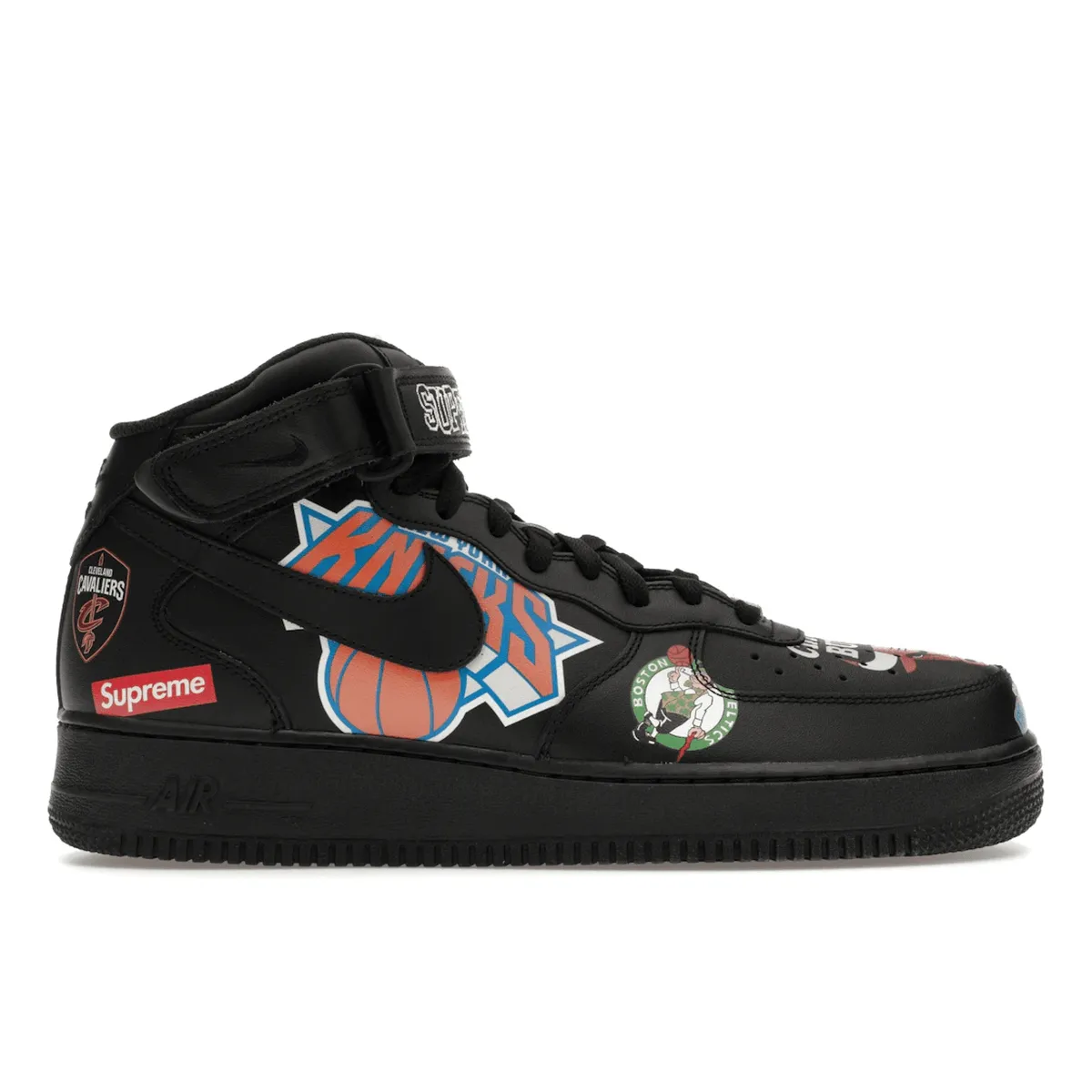 Nike Air Force 1 Mid Supreme NBA Black Nike Air Force 1 heritage shoes for everyday wear