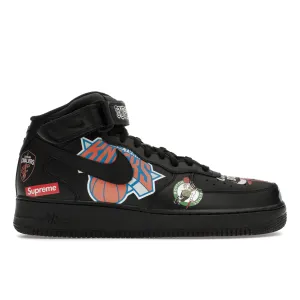 Nike Air Force 1 Mid Supreme NBA Black Nike Air Force 1 heritage shoes for everyday wear