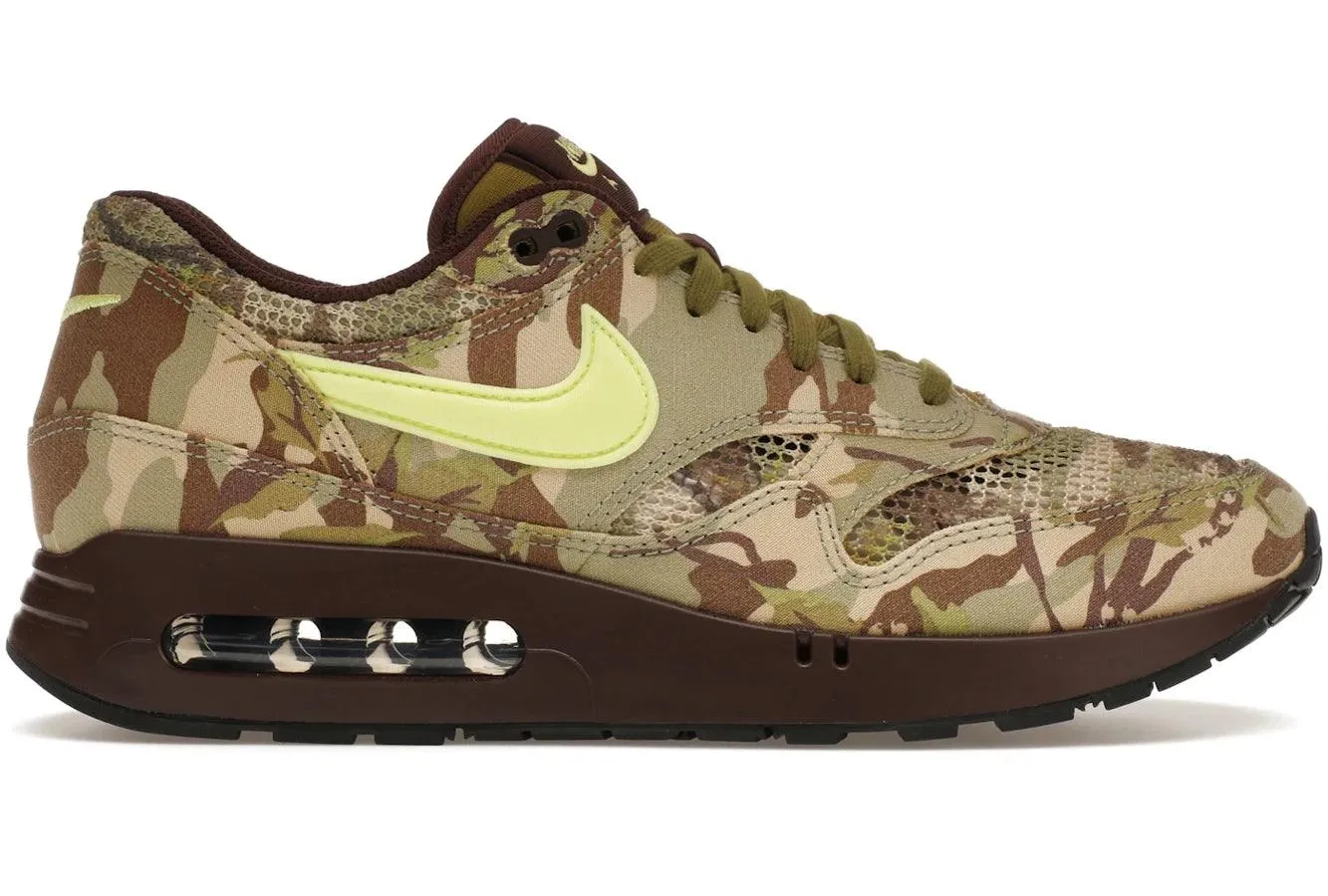 Nike Air Max 1 '86 OG Camo Light Lemon Twist Nike Air Max casual shoes with visible air tech