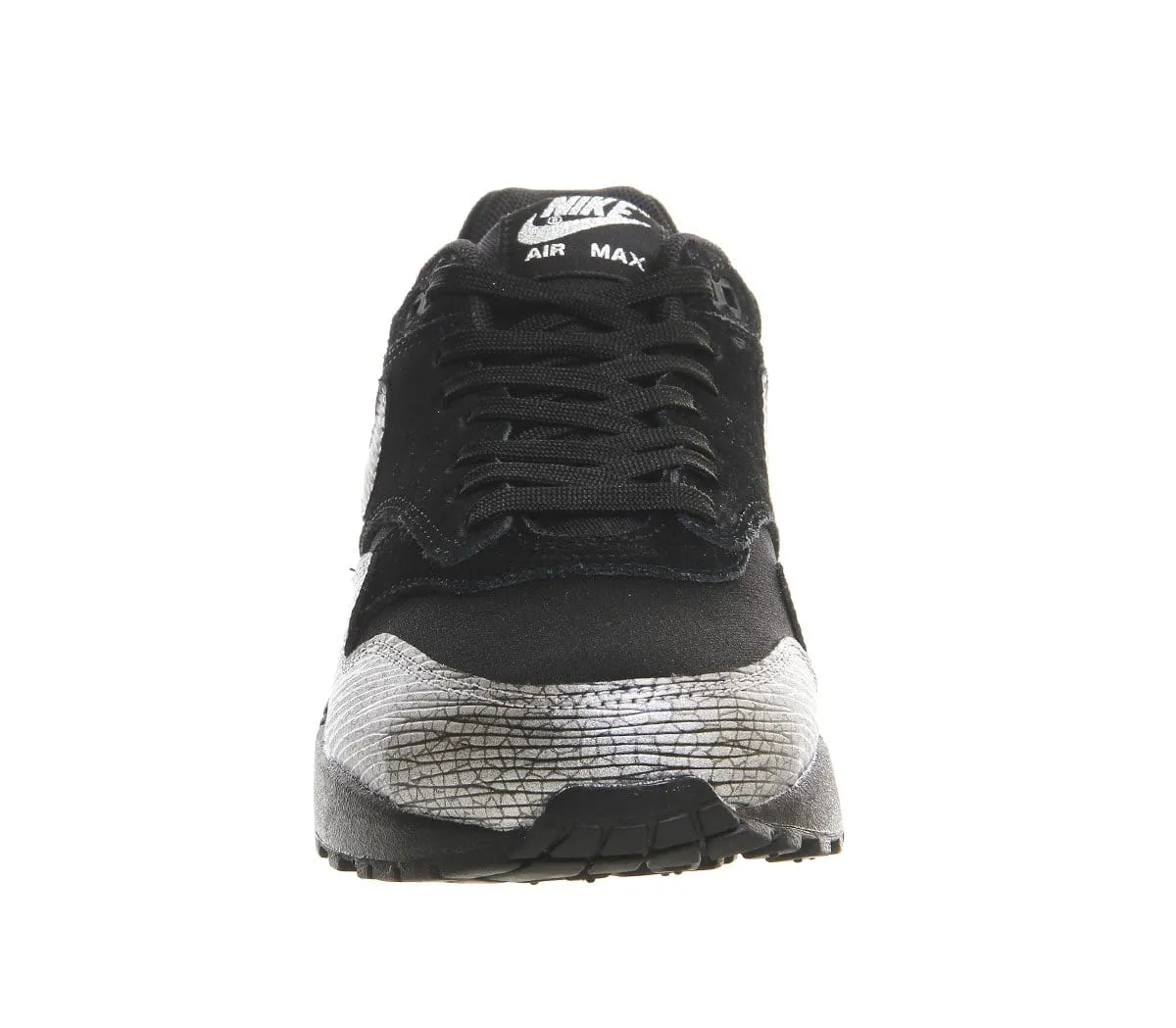 Nike Air Max 1 'Black Metallic Silver' Nike Air Max cushioned sneakers