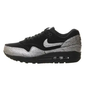 Nike Air Max 1 'Black Metallic Silver' Nike Air Max sneakers with air cushioning design