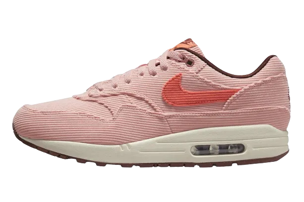 Nike Air Max 1 PRM Corduroy Coral Stardust nike air max versatile running and casual sneakers