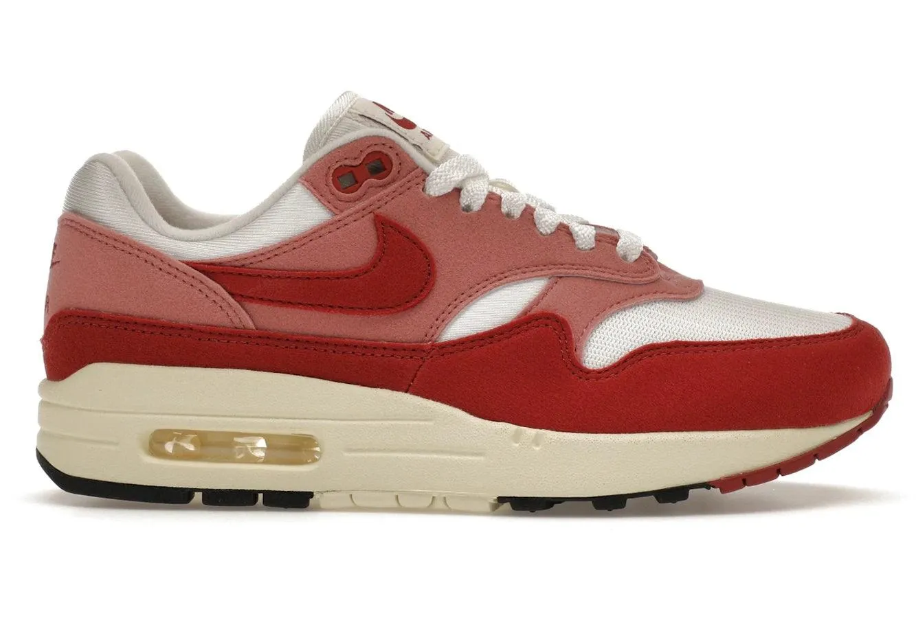 Nike Air Max 1 Red Stardust Nike Air Max casual shoes with visible air tech