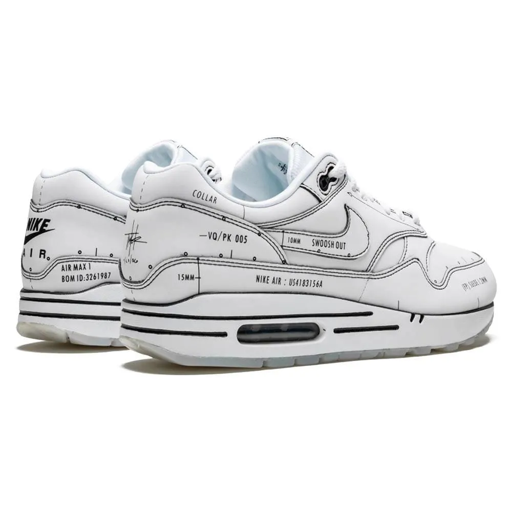 Nike Air Max 1 'Sketch Schematic - White' Nike Air Max running sneakers