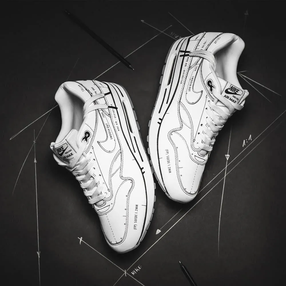 Nike Air Max 1 'Sketch Schematic - White' Nike Air Max running sneakers