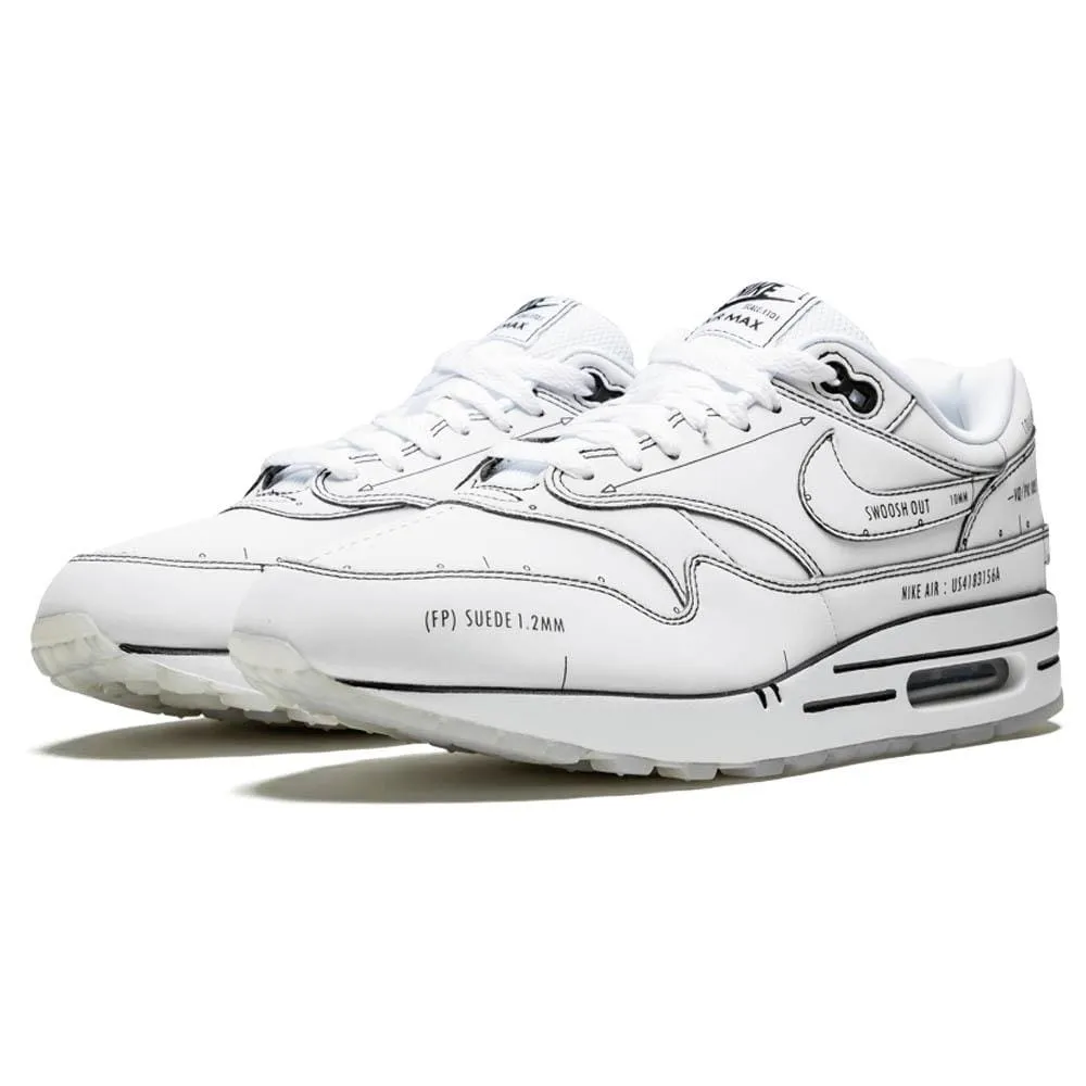 Nike Air Max 1 'Sketch Schematic - White' Nike Air Max running sneakers