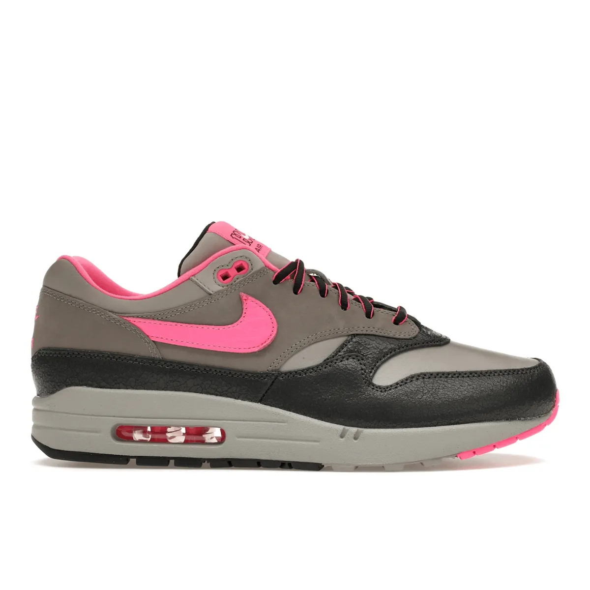 Nike Air Max 1 SP HUF Pink Pow Nike Air Max casual shoes with visible air tech