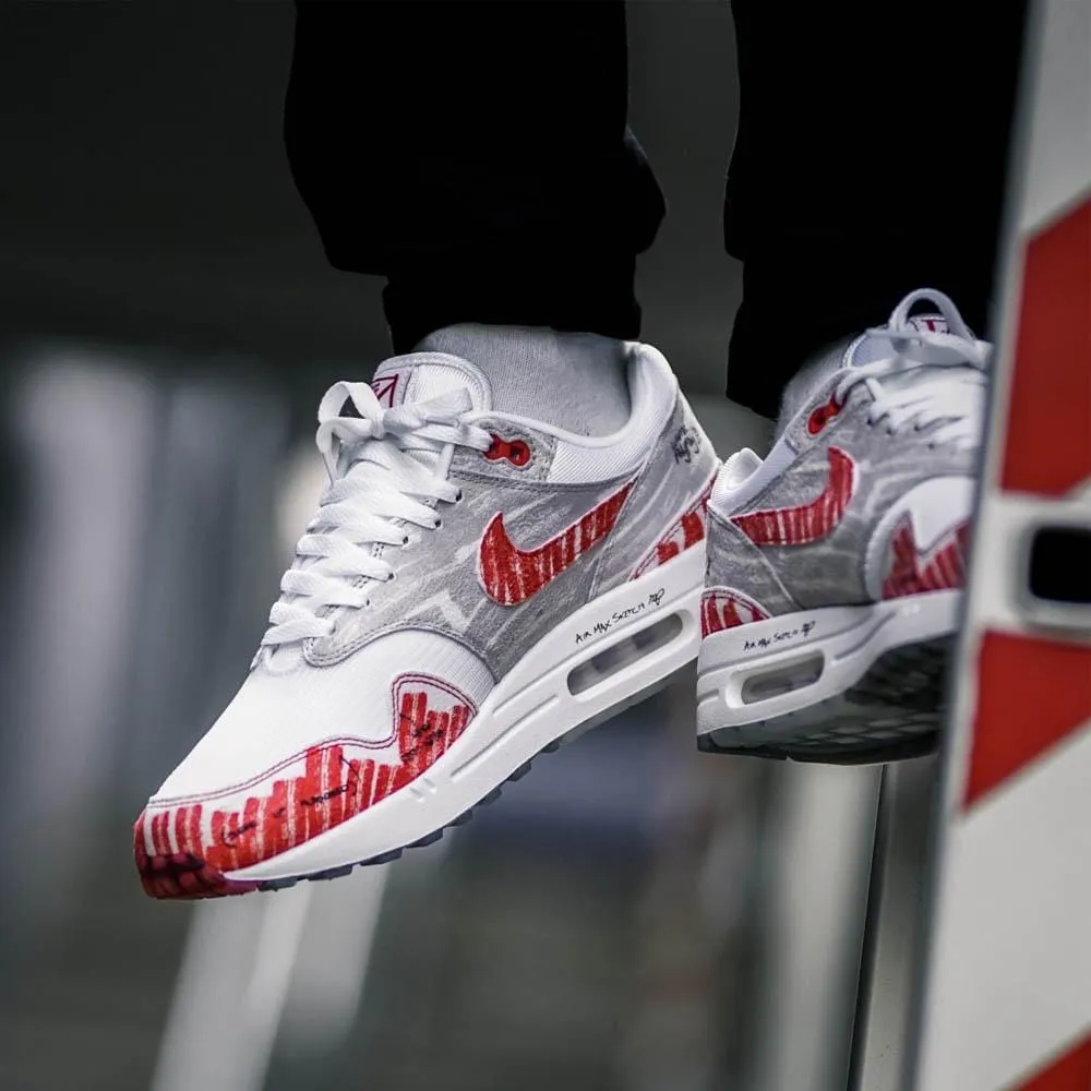 Nike Air Max 1 Tinker 'Sketch To Shelf - University Red' Nike Air Max running sneakers