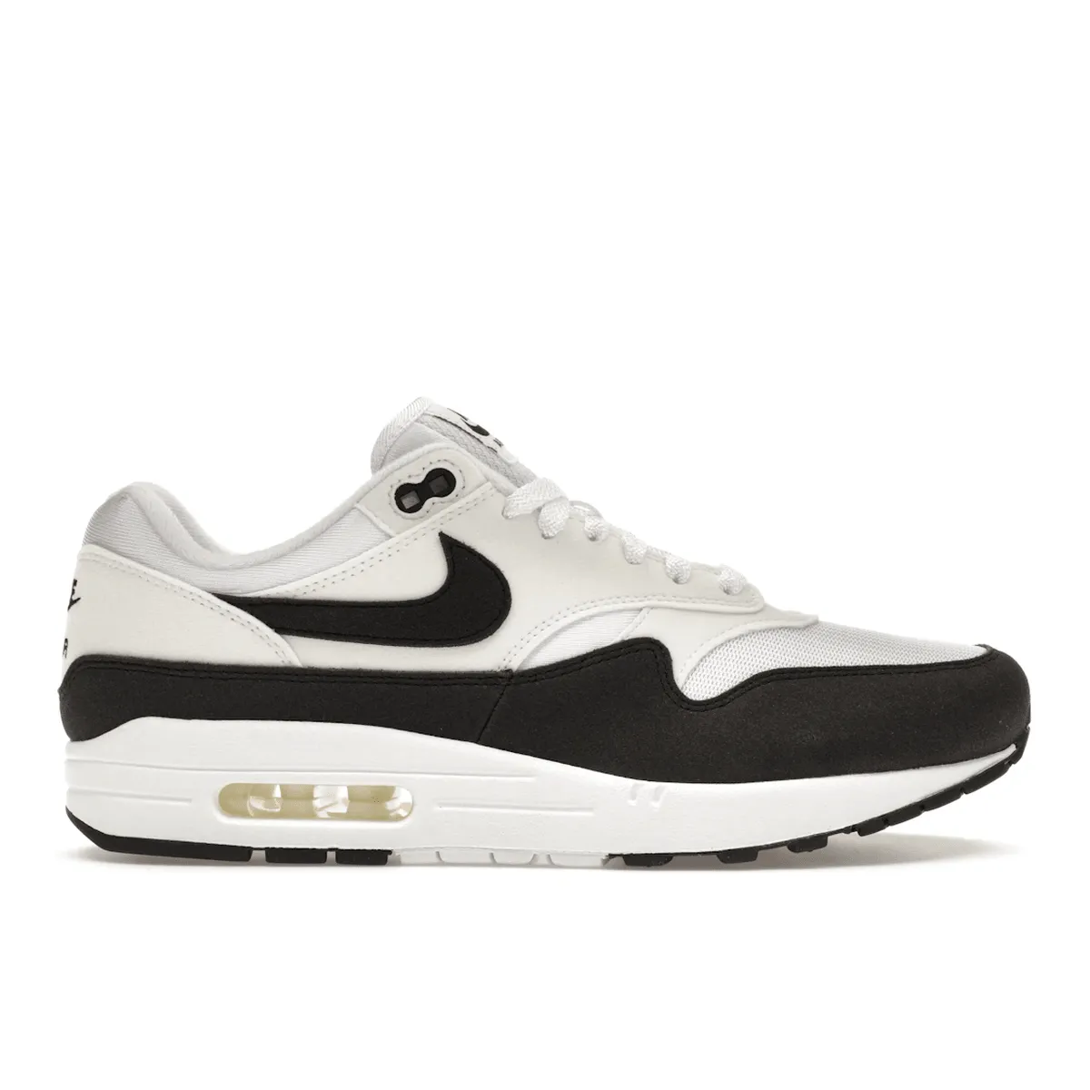 Nike Air Max 1 White Black Neutral Grey Nike Air Max casual shoes with visible air tech