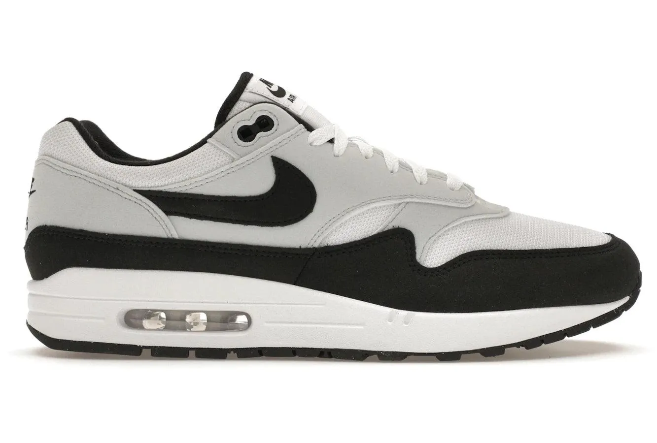 Nike Air Max 1 White Black Nike Air Max casual shoes with visible air tech