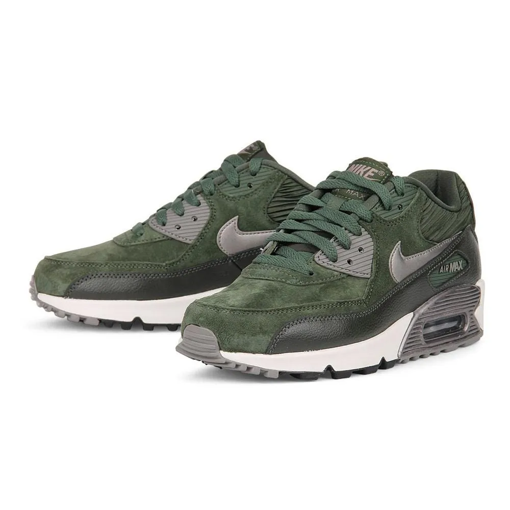 Nike Air Max 90 Carbon Green Leather Trainers Nike Air Max cushioned sneakers