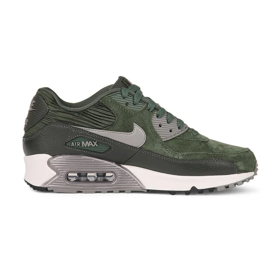 Nike Air Max 90 Carbon Green Leather Trainers Nike Air Max cushioned sneakers