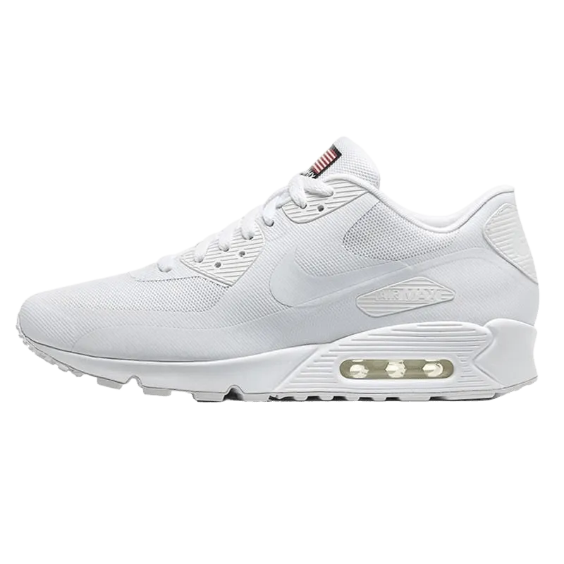 Nike Air Max 90 Hyperfuse QS 'Independence Day' White Nike Air Max sneakers with air cushioning design