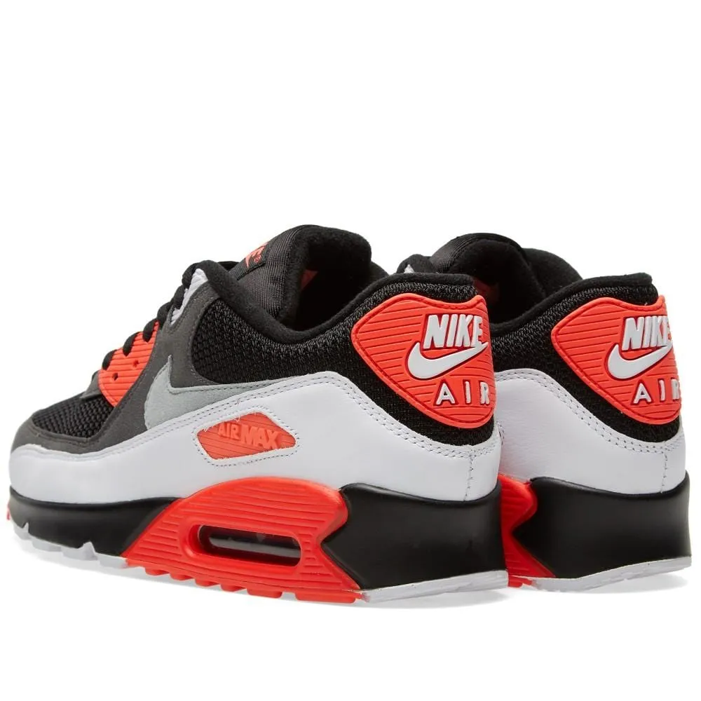 NIKE AIR MAX 90 OG 'REVERSE INFRARED' Black, Neutral & Dark Grey Nike Air Max cushioned sneakers