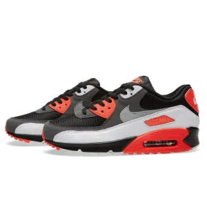 NIKE AIR MAX 90 OG 'REVERSE INFRARED' Black, Neutral & Dark Grey Nike Air Max sneakers with air cushioning design