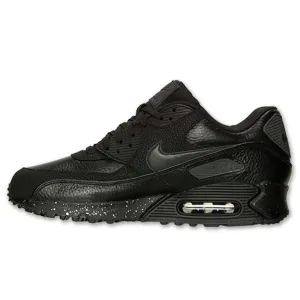 Nike Air Max 90 Premium Black-Metallic Silver Nike Air Max sneakers with air cushioning design